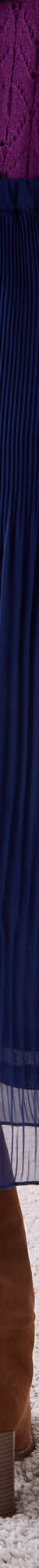 Jupe voile plissé, petite stature (bleu indigo) Jupe voile plissé, petite stature (bleu indigo)